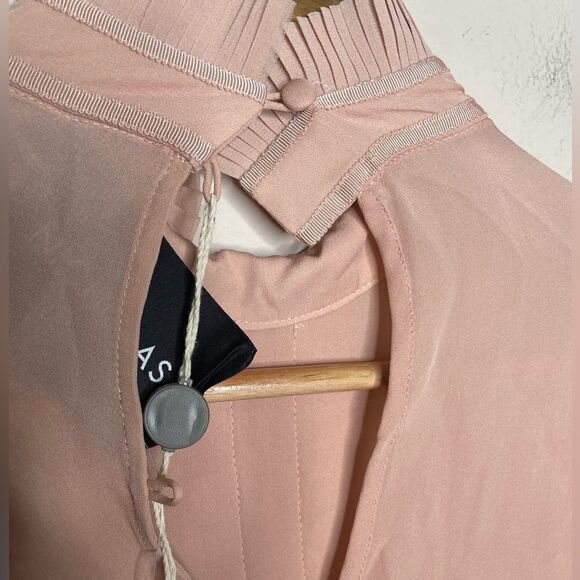 NWT NICHOLAS Blush Fine Pleat Blouse - Picture 11 of 15